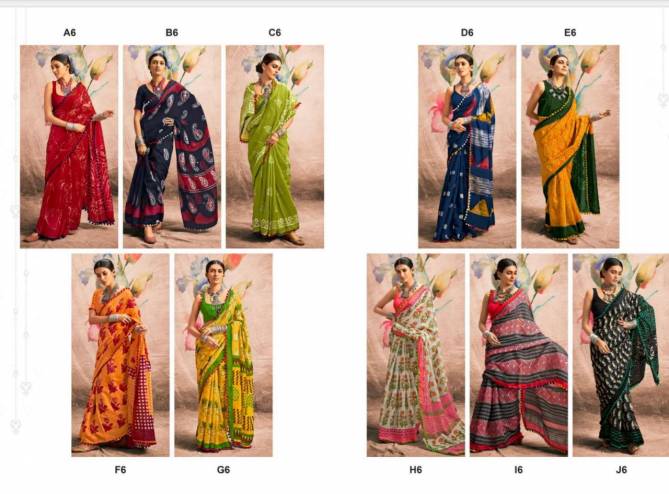 Sr Pum Pum 6 Fancy Ethnic Wear Mul Mul Cotton Printed Saree Collection
